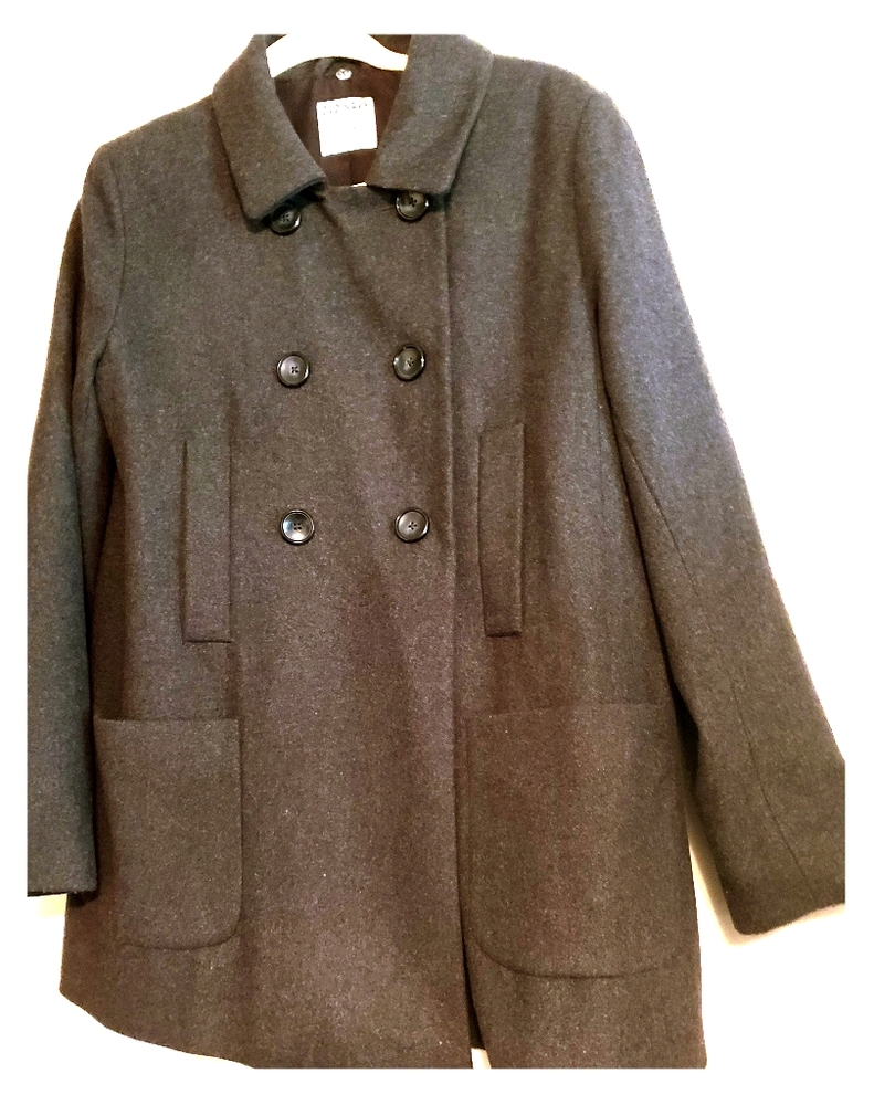 EUC(LIKE NEW)OLD NAVY DARK GRAY SZ MEDIUM PEA COAT